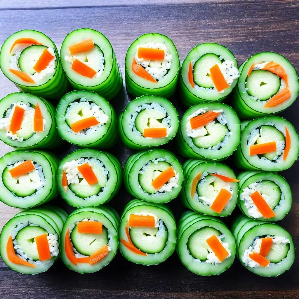 Cucumber sushi rolls