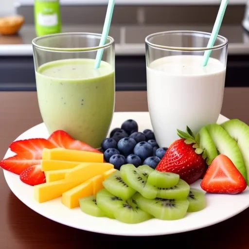 Balanced snacks with protein, healthy fats, and carbs like smoothies and Greek yogurt for sustained energy.