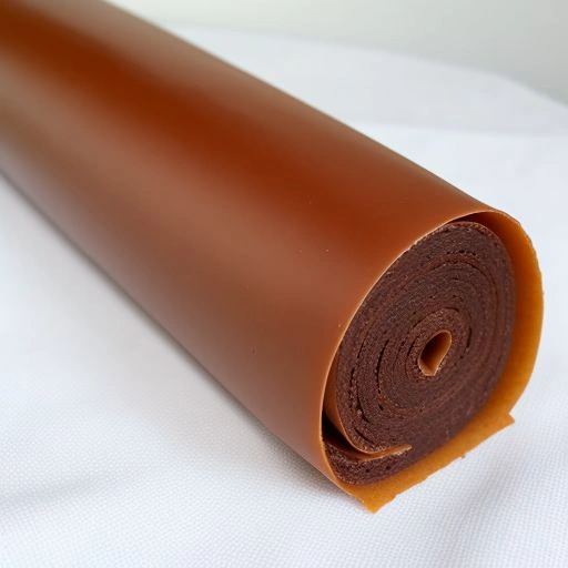 Tropical fruit leather made from mango, pineapple, and coconut on parchment paper.