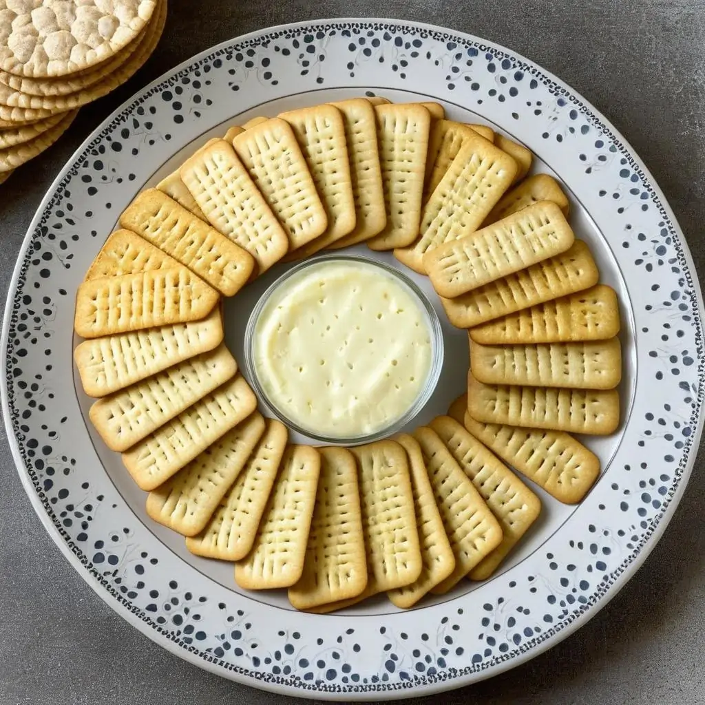 Whole wheat crackers with cheese